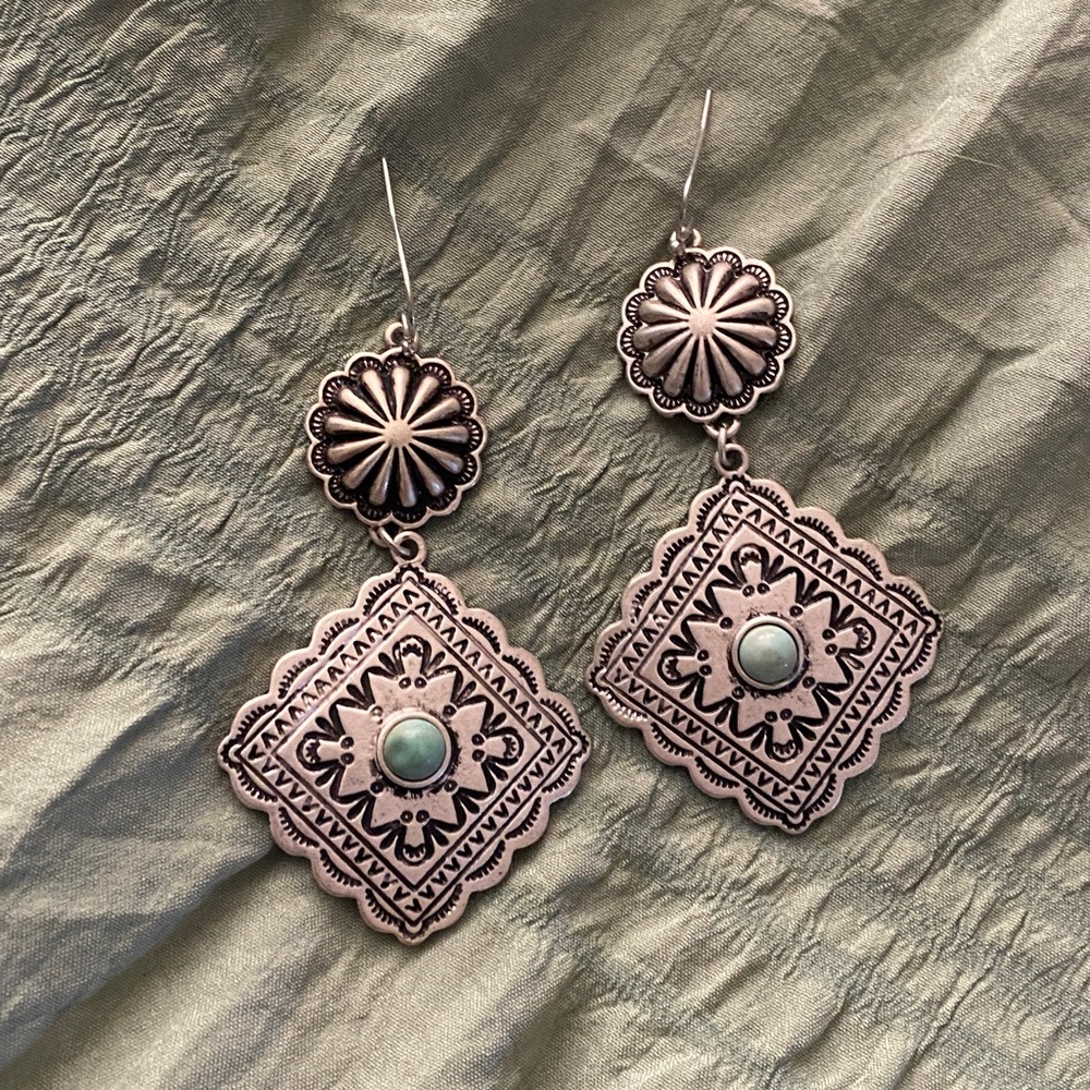 Western turquoise earrings